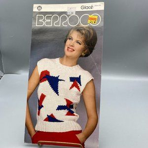 Vintage Berroco Glace Style 690 1986 Abstract Pullover Pattern by Tatyana Berman